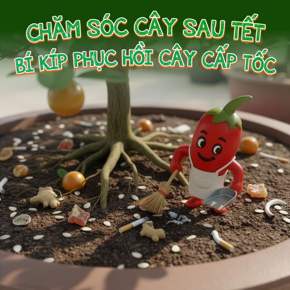 Chăm sóc cây sau Tết: Bí kíp hồi sức cấp tốc