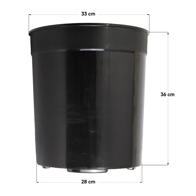 CHẬU TRỒNG CÂY THÔNG MINH OH ĐEN 33*36 cm 3