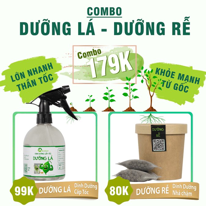 COMBO DƯỠNG LÁ - DƯỠNG RỄ