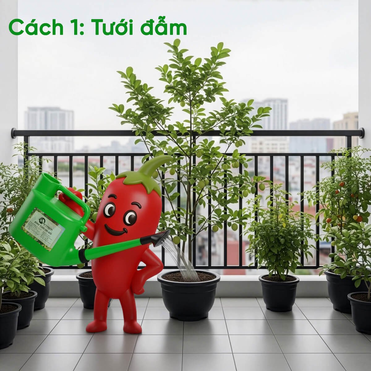 Mẹo tưới nước cho cây khi về quê ngày Tết 2