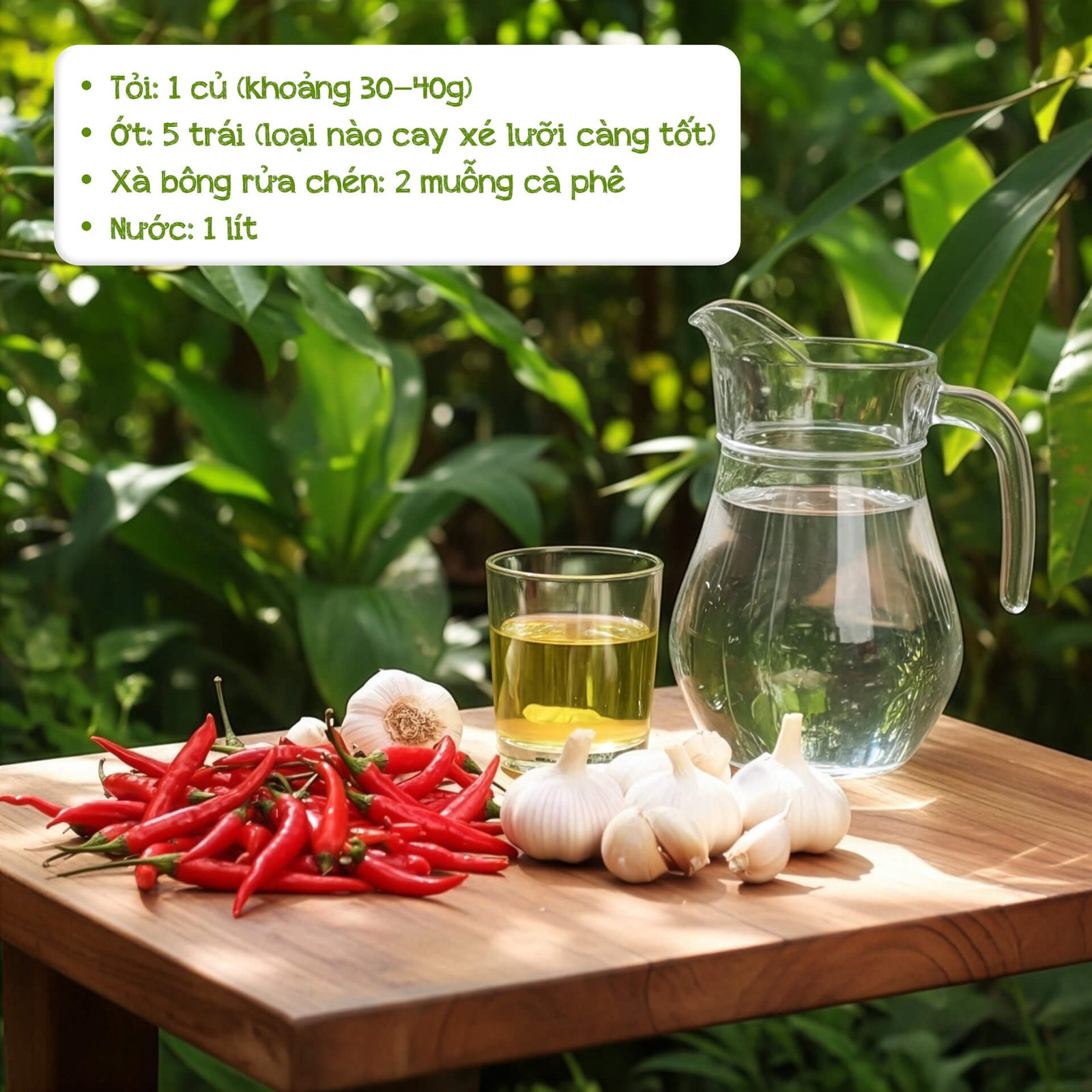 Tự làm nước tỏi ớt xà bông diệt sâu tại nhà hiệu quả 3