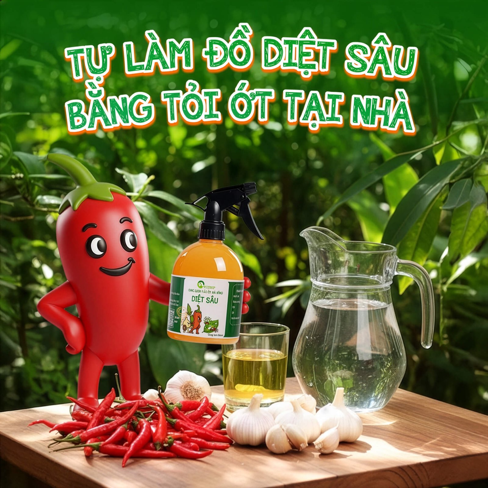 Tự làm nước tỏi ớt xà bông diệt sâu tại nhà hiệu quả