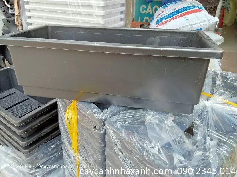 Chậu Nhựa đen 65 x 30 x 20