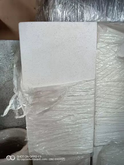 Chậu Đá Mài vuông trắng 40 x 80
