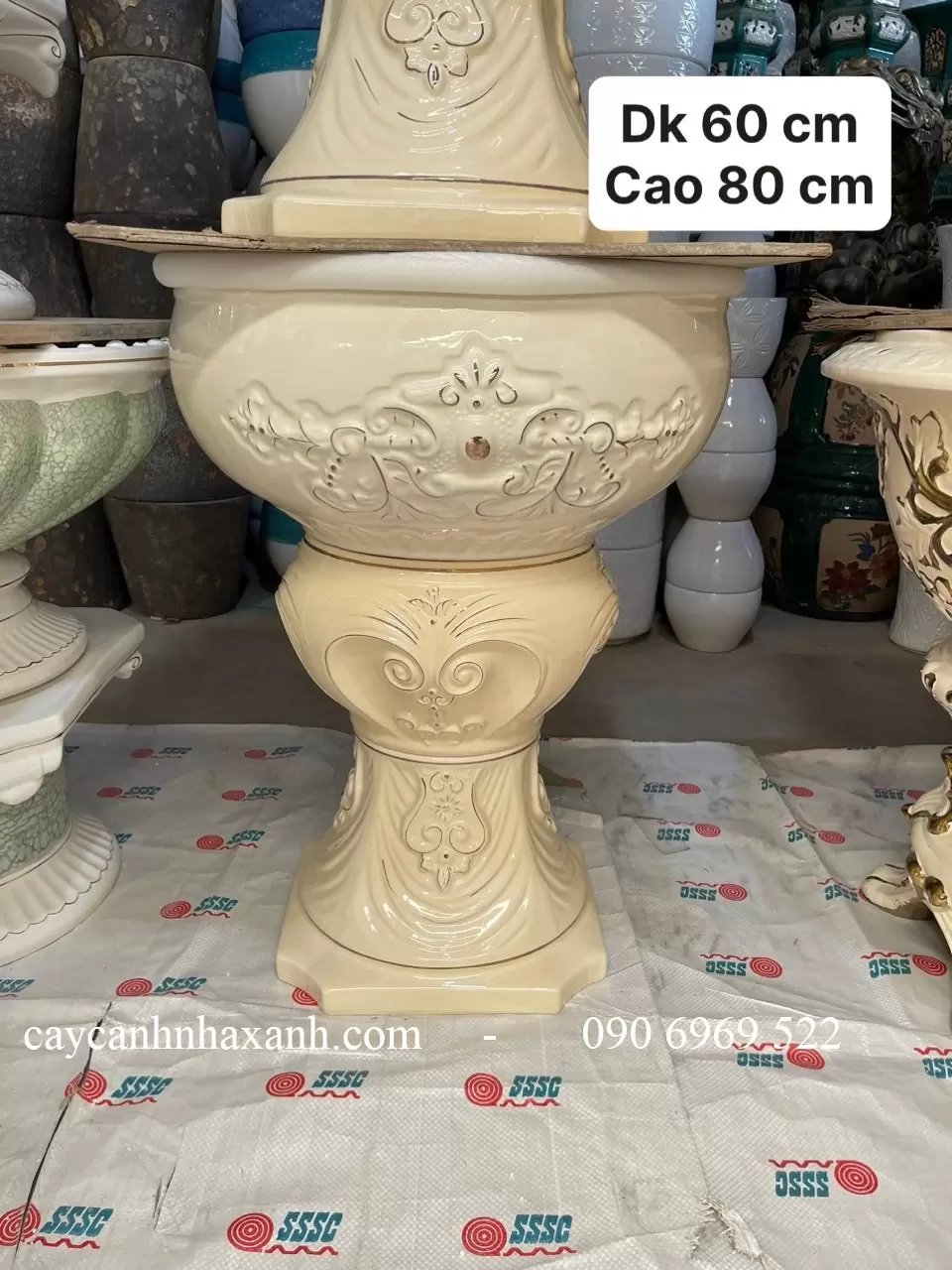 Chậu Sứ Cao Cấp cắm Lan 60 x 80