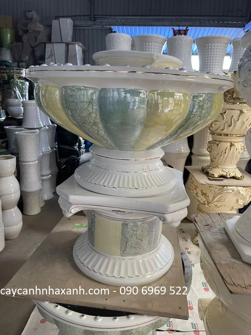 Chậu Sứ Cao cấp Cắm Lan 70 x 70