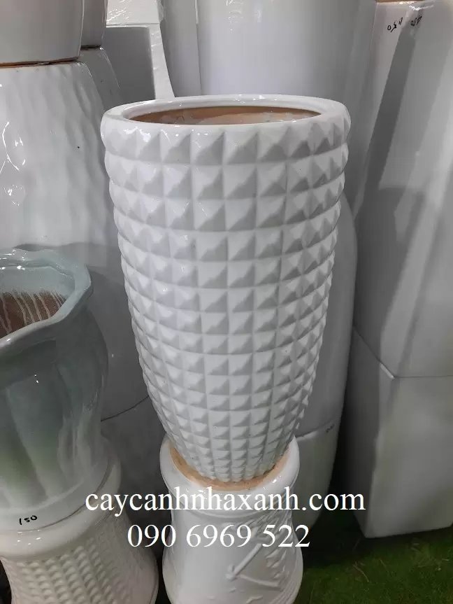 Chậu sứ kim cương 25 x 45