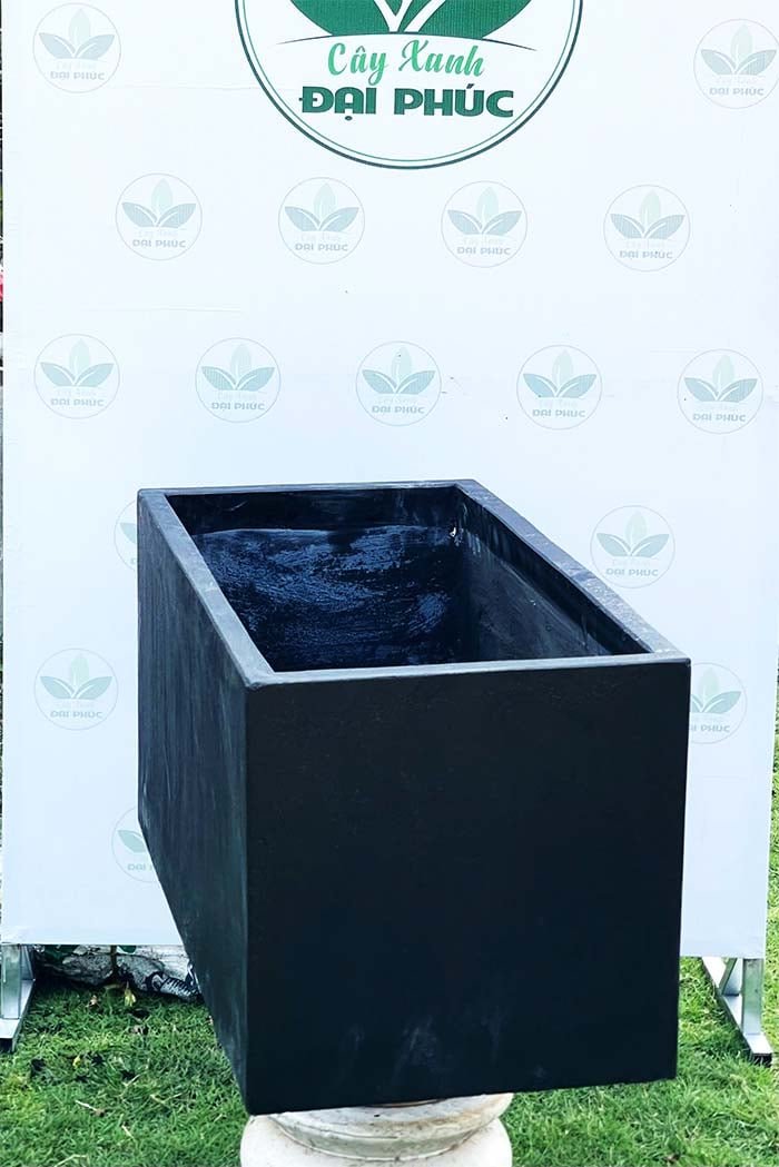 Chậu Xi Măng Đá Mài Chữ Nhật 80x40x40cm – Mẫu Chậu Đẹp, Bền Chắc, Dễ Bố Trí Nhiều Không Gian