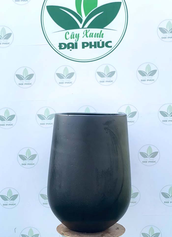 Chậu Xi Măng Đá Mài Hình Giọt Nước D37 x Cao 50cm – Mẫu Chậu Đẹp Cho Không Gian Hiện Đại