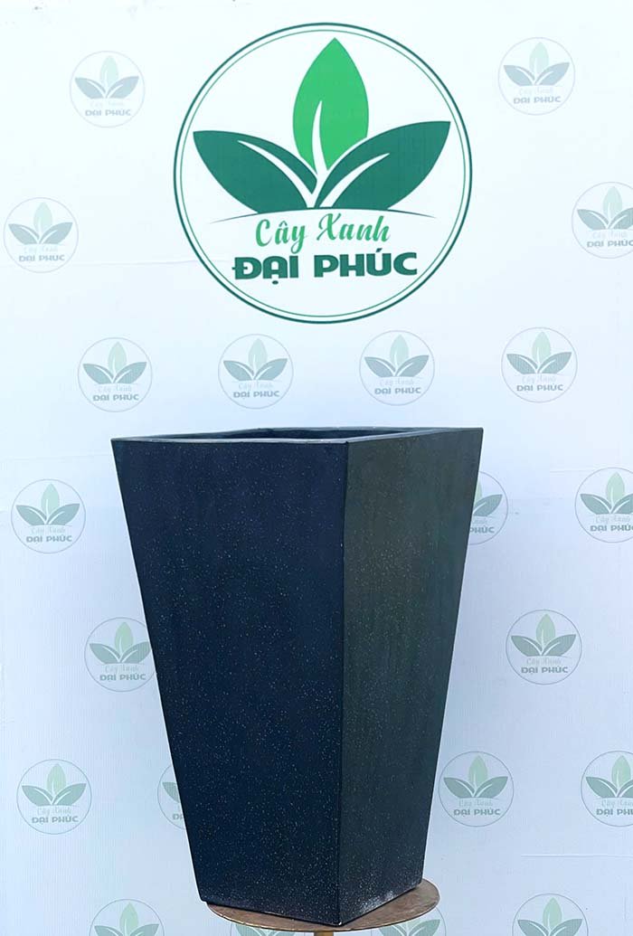 Chậu Xi Măng Đá Mài Vuông Loe Miệng 35 x Cao 60cm – Sang Trọng, Bền Đẹp, Phù Hợp Nhiều Không Gian 3