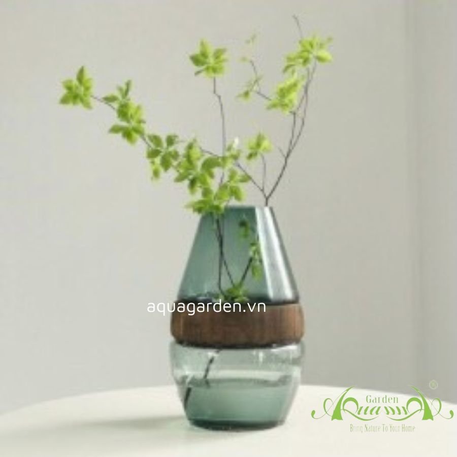 Lồng chụp đế gỗ 2 tầng Thủy tinh
