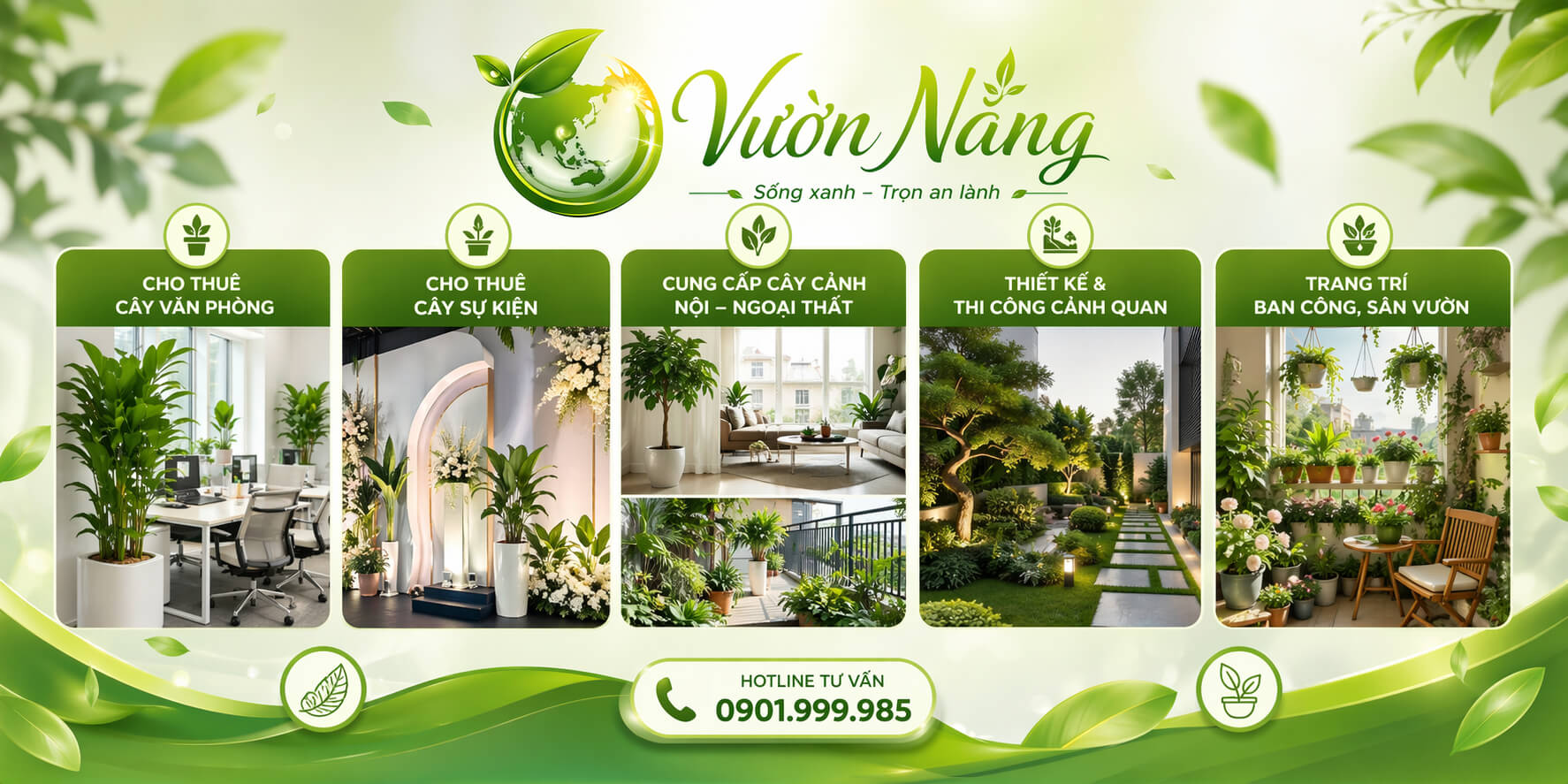 Ảnh bìa Vườn Nắng Green - Cây Cảnh & Cảnh Quan Xanh